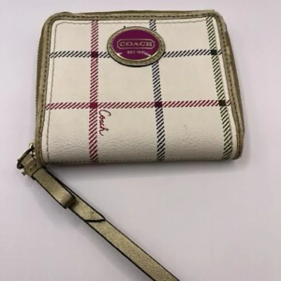 Coach Tattersall Wristlet Wallet - Picture 1 of 3